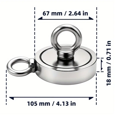 2000 LBS dvipusis žvejybos magnetas
